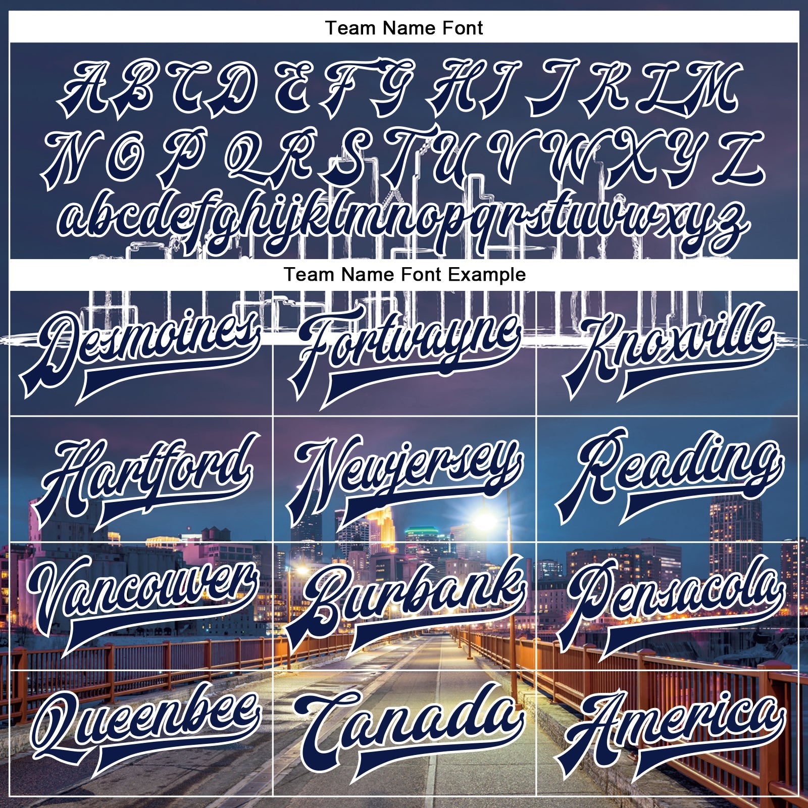 Custom Navy White Minneapolis Minnesota City Edition 3D Bomber Full-Snap Varsity Letterman Jacket view 6