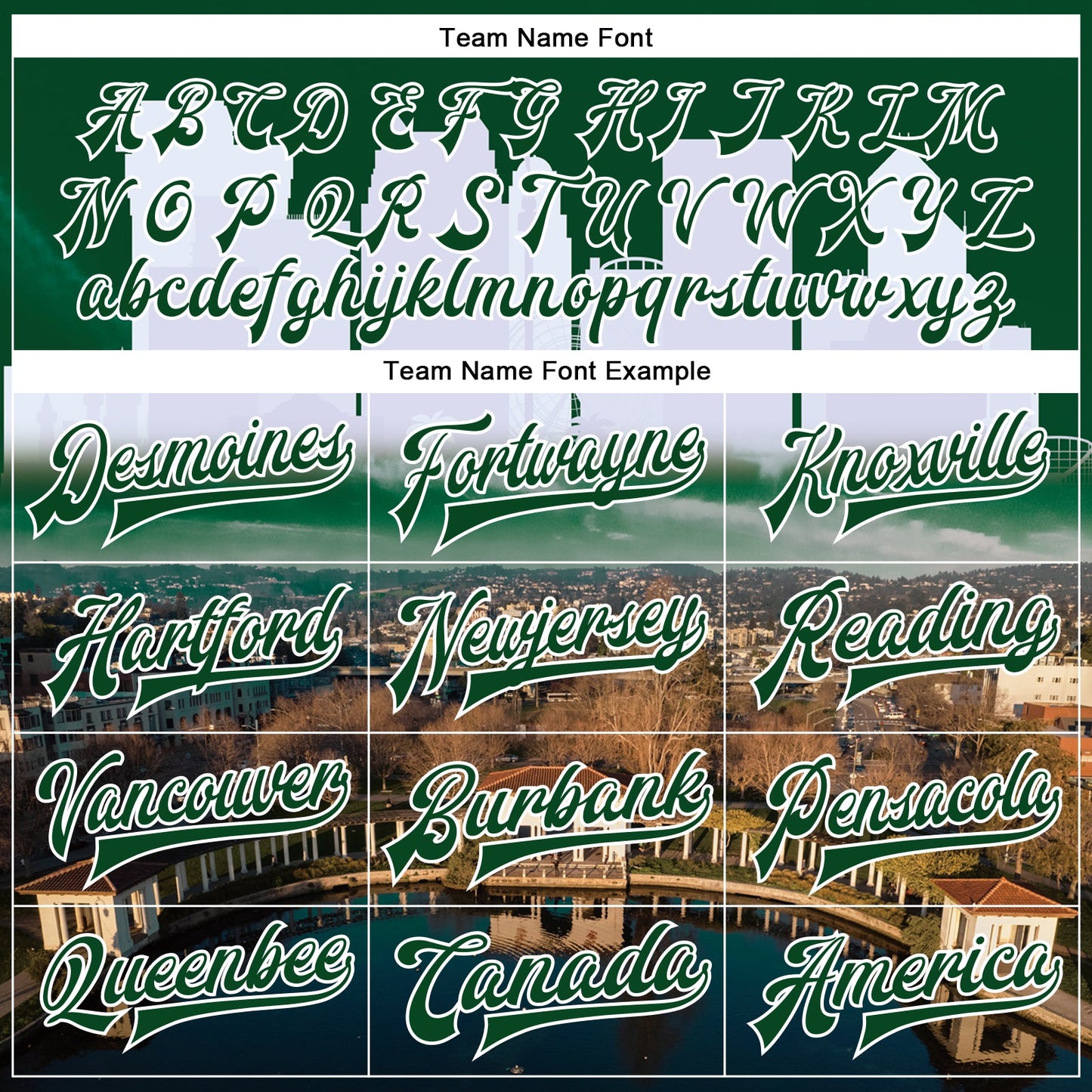 Custom Green White Lake Merritt Oakland California City Edition 3D Bomber Full-Snap Varsity Letterman Jacket view 6