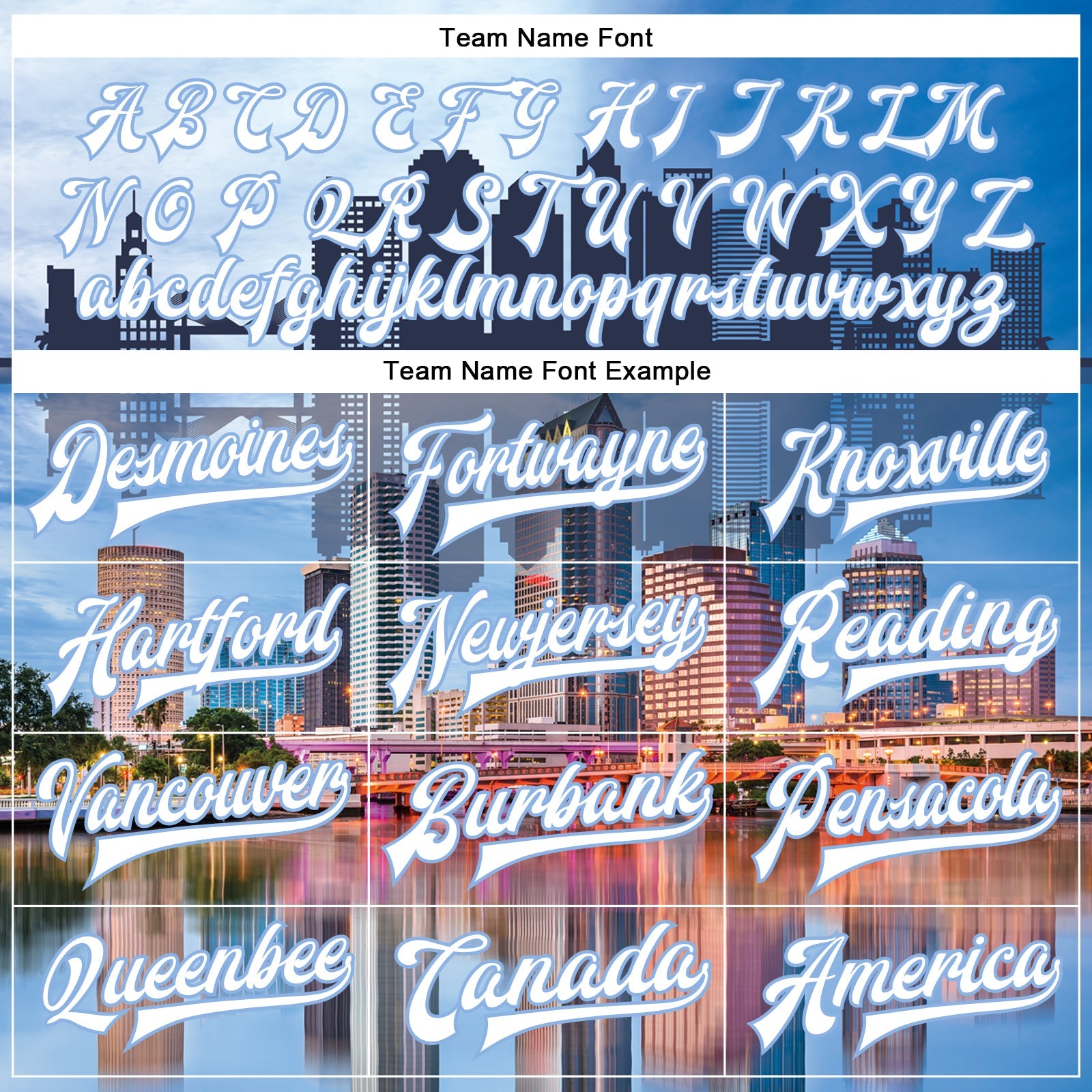 Custom Light Blue White Tampa Florida City Edition 3D Bomber Full-Snap Varsity Letterman Jacket view 6