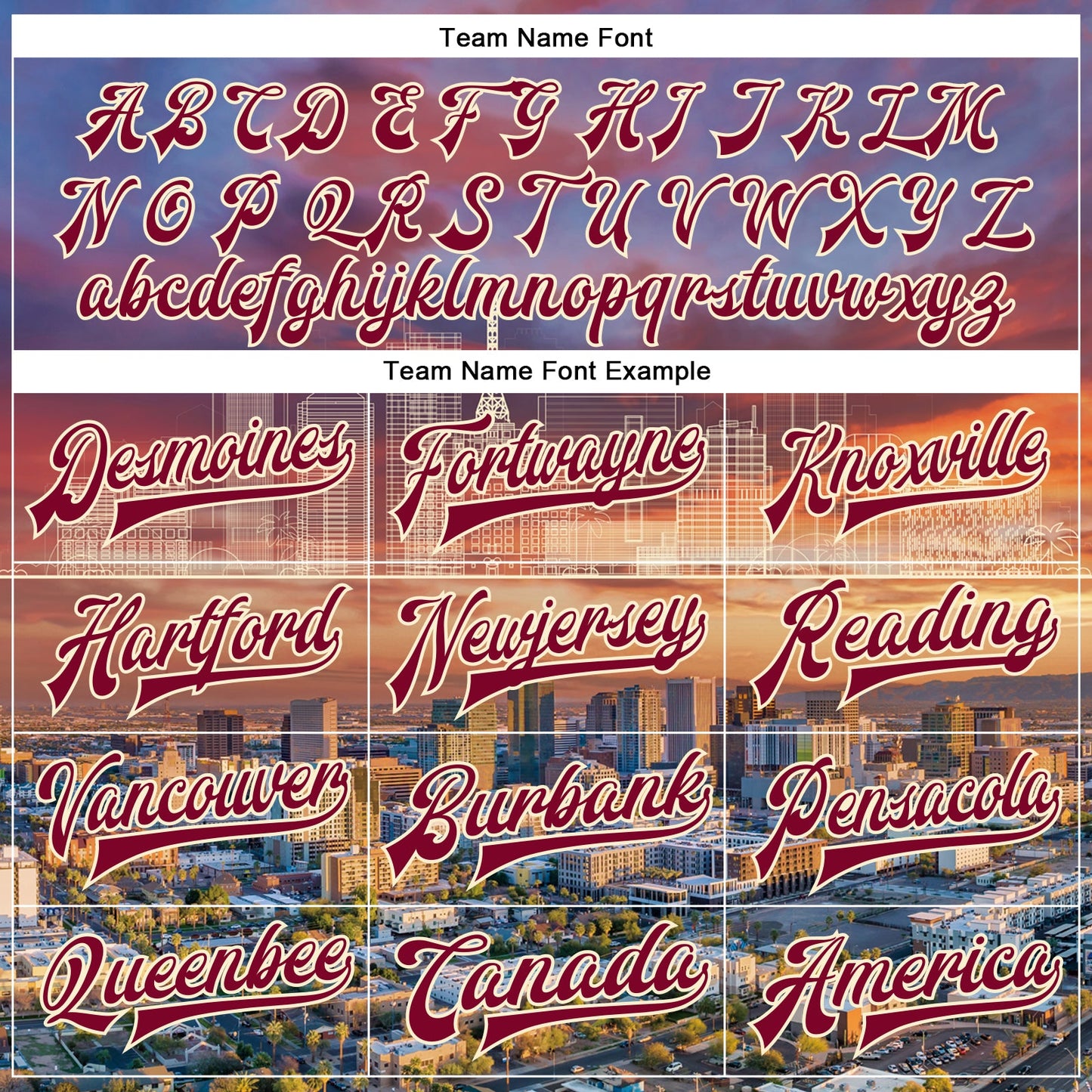 Custom Maroon Cream Phoenix Arizona City Edition 3D Bomber Full-Snap Varsity Letterman Jacket view 6
