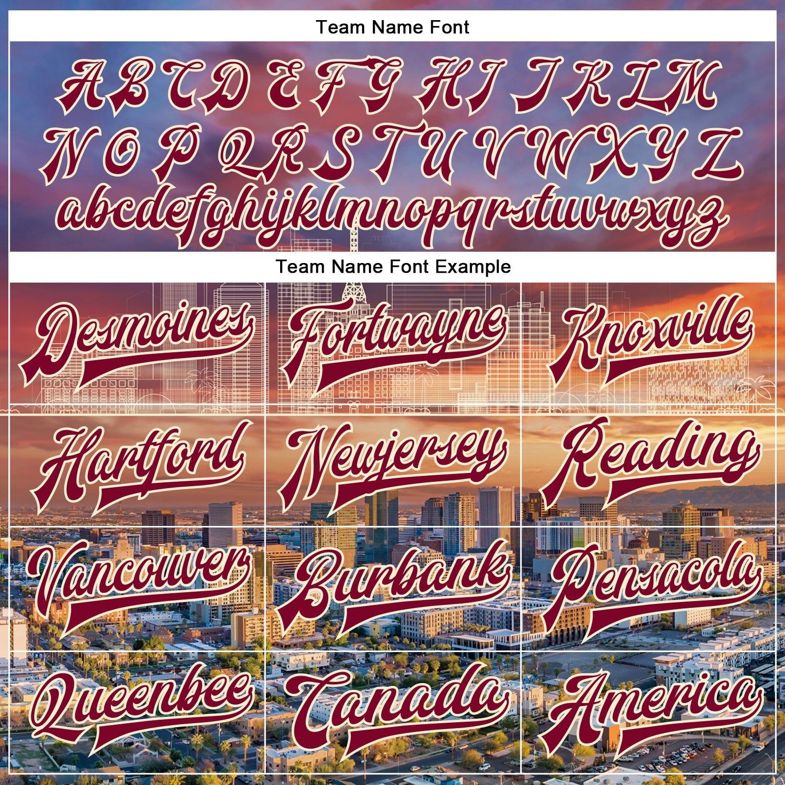 Custom Maroon Cream Phoenix Arizona City Edition 3D Bomber Full-Snap Varsity Letterman Jacket view 6