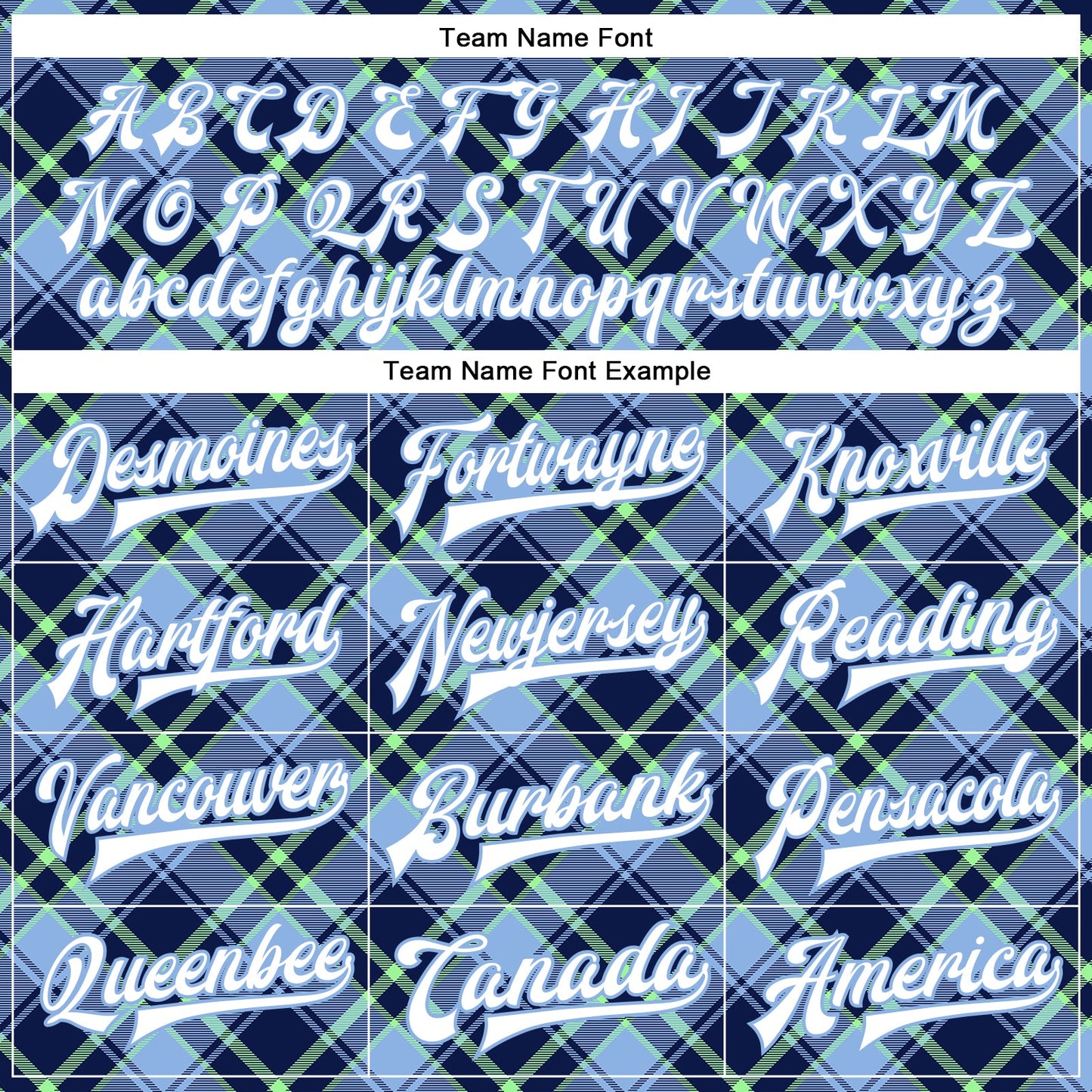 Custom Light Blue Navy-Neon Green Check Board 3D Pattern Design Bomber Full-Snap Varsity Letterman Jacket view 6