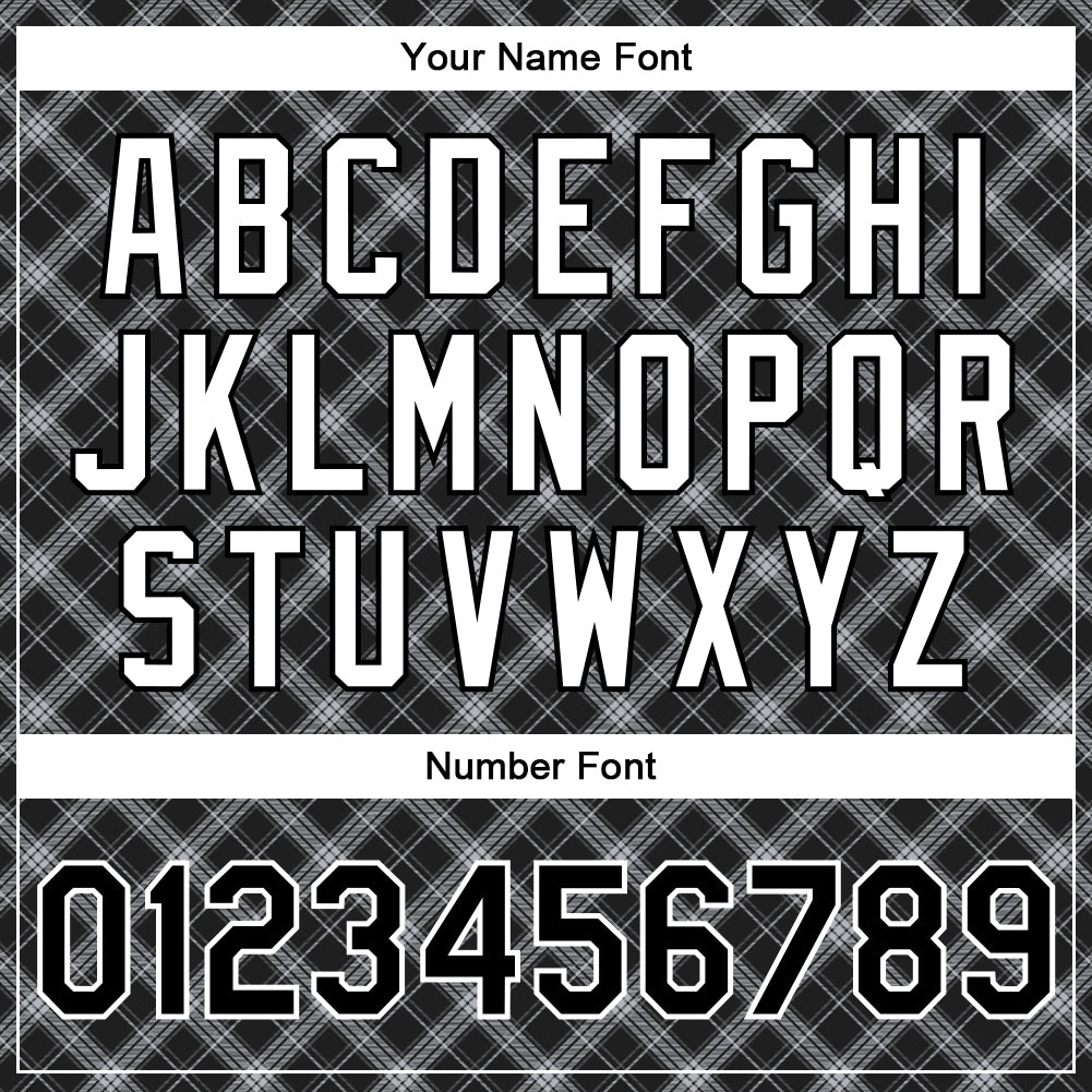 Custom Black White Check Board 3D Pattern Design Bomber Full-Snap Varsity Letterman Jacket view 7