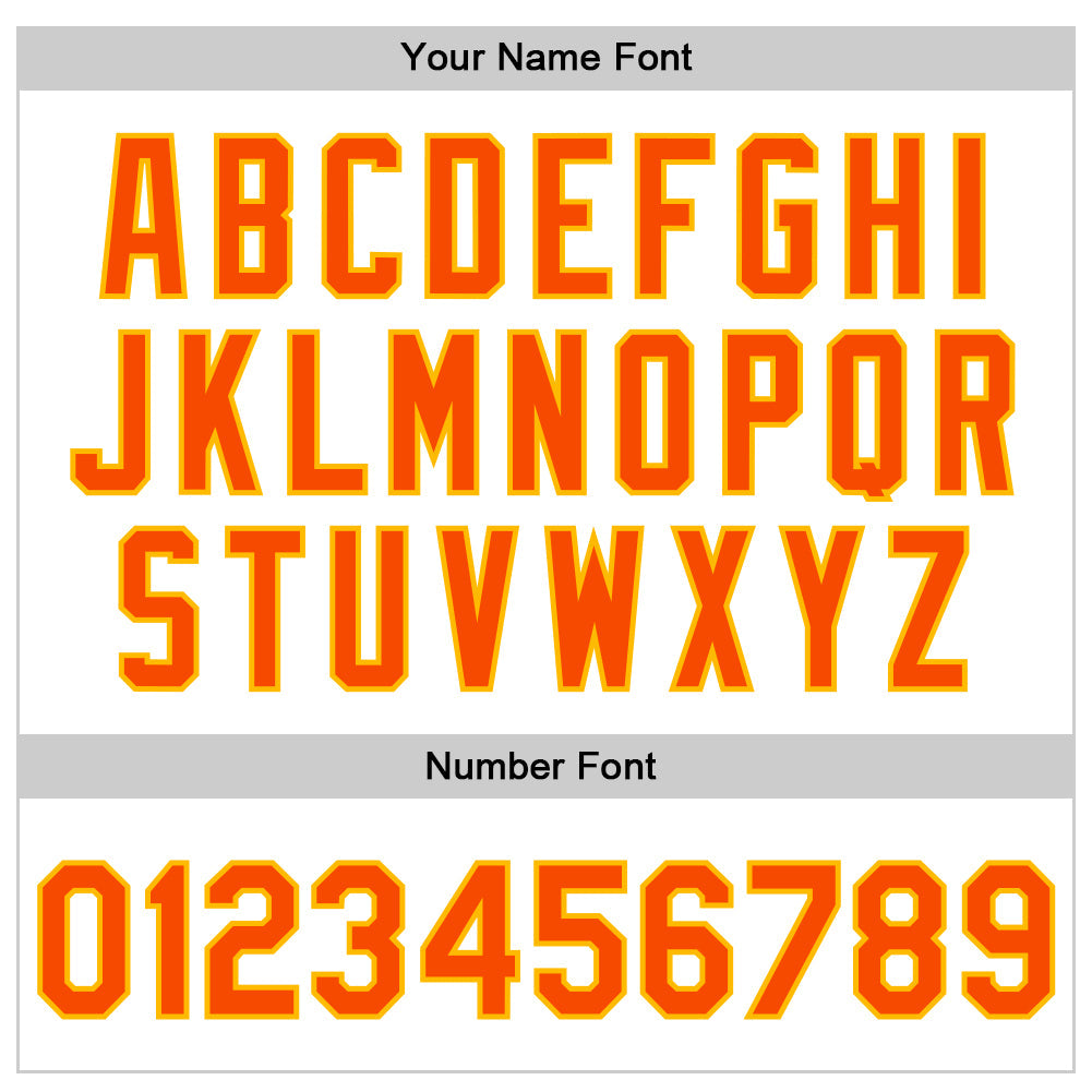 Custom White Orange-Gold Check Board 3D Pattern Design Bomber Full-Snap Varsity Letterman Jacket view 7