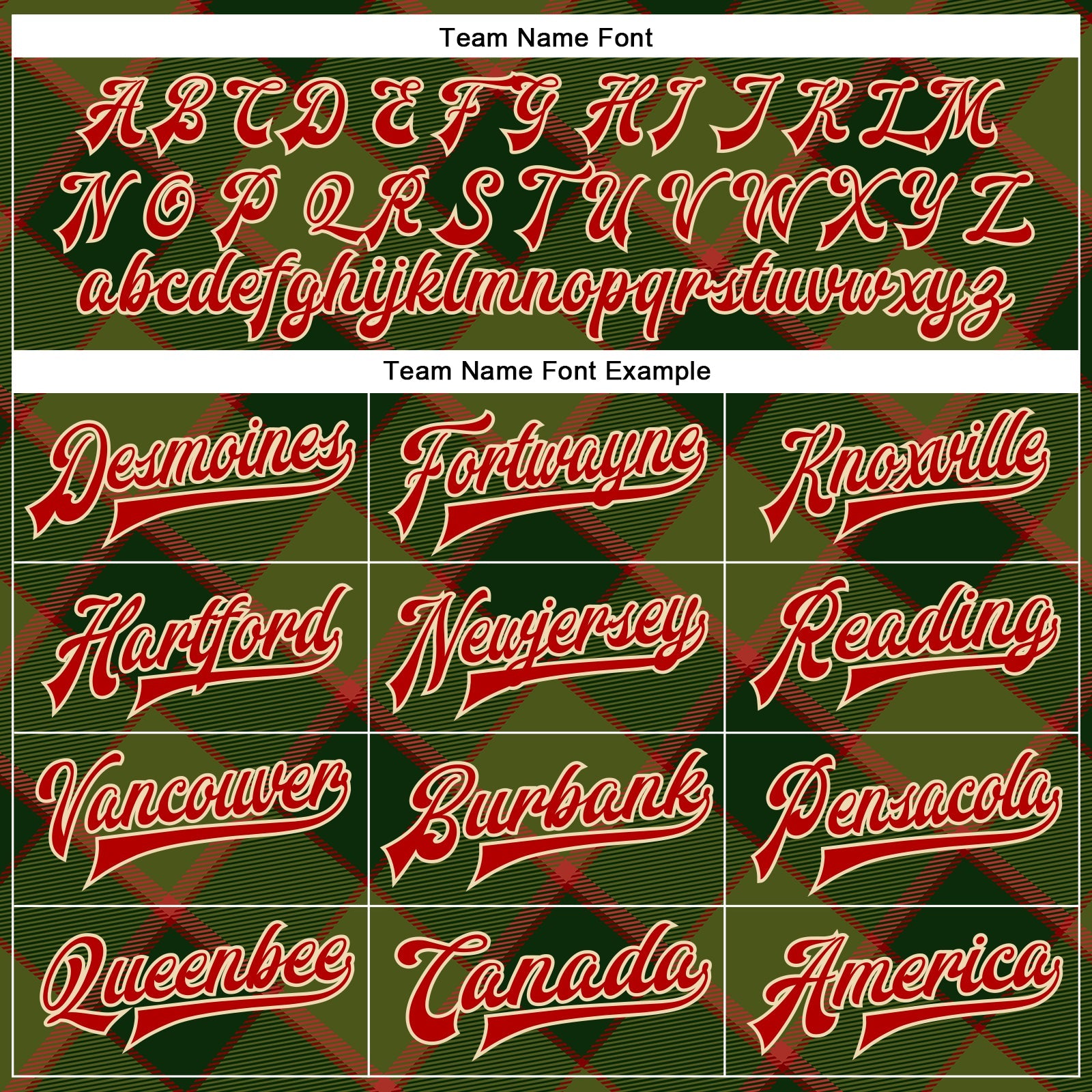 Custom Green Red-Cream Check Board 3D Pattern Design Bomber Full-Snap Varsity Letterman Jacket view 6