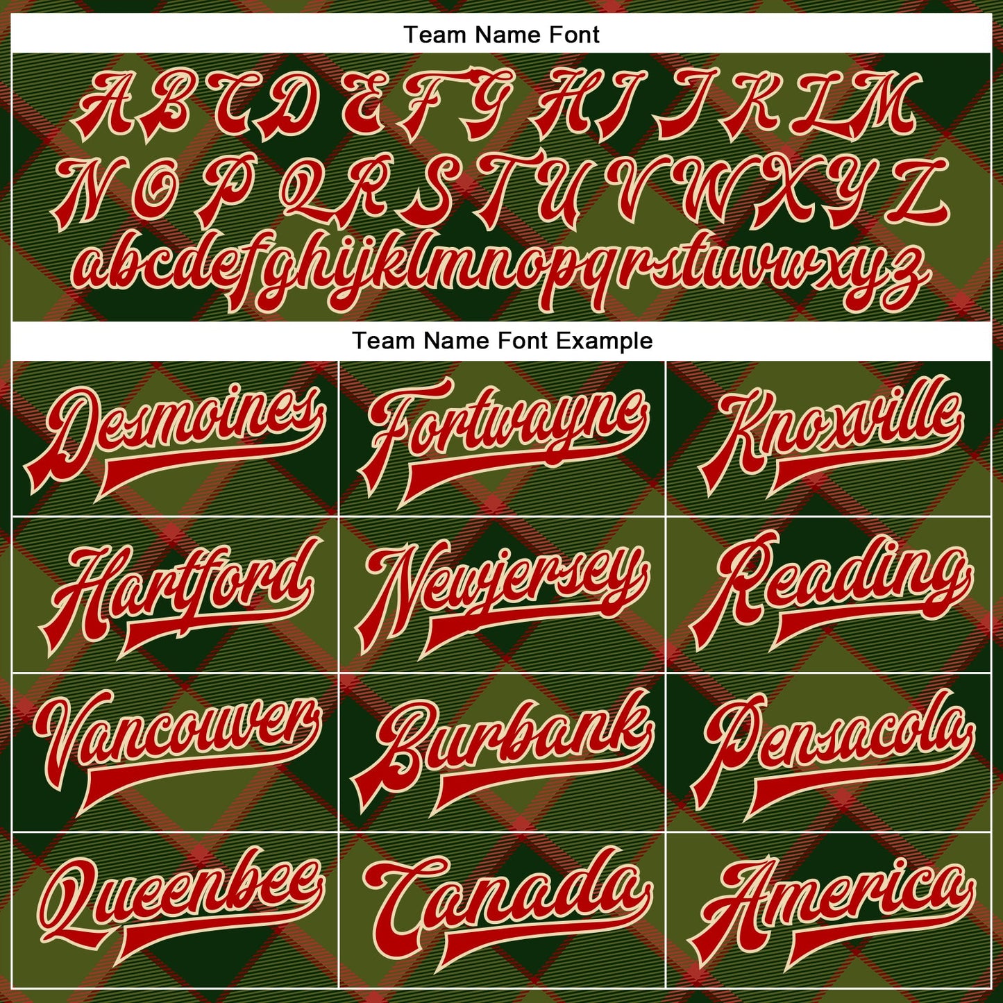 Custom Green Red-Cream Check Board 3D Pattern Design Bomber Full-Snap Varsity Letterman Jacket view 6