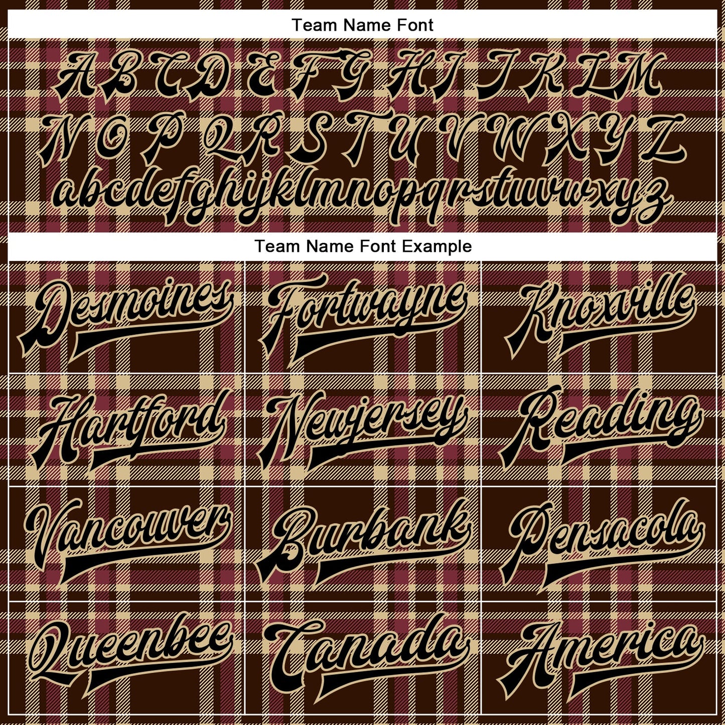 Custom Brown Black Vegas Gold City Cream-Crimson Classic Western Plaid 3D Pattern Design Bomber Full-Snap Varsity Letterman Jacket view 6