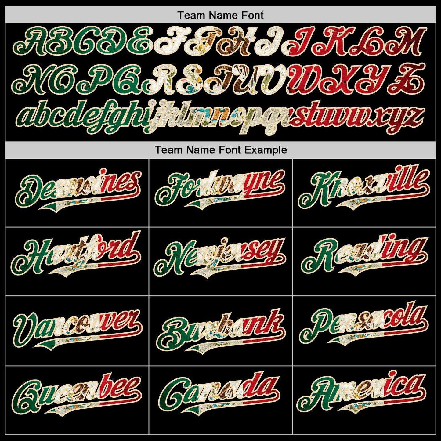 Custom Black Vintage Mexican Flag Kelly Green Red-Cream Bomber Full-Snap Varsity Letterman Two Tone Hoodie Jacket view 4