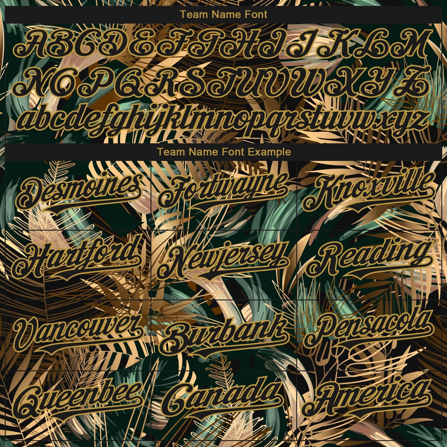 Custom Black Old Gold Tropical Hawaii Jungle Leaves 3D Bomber Full-Snap Varsity Letterman Hoodie Jacket view 4