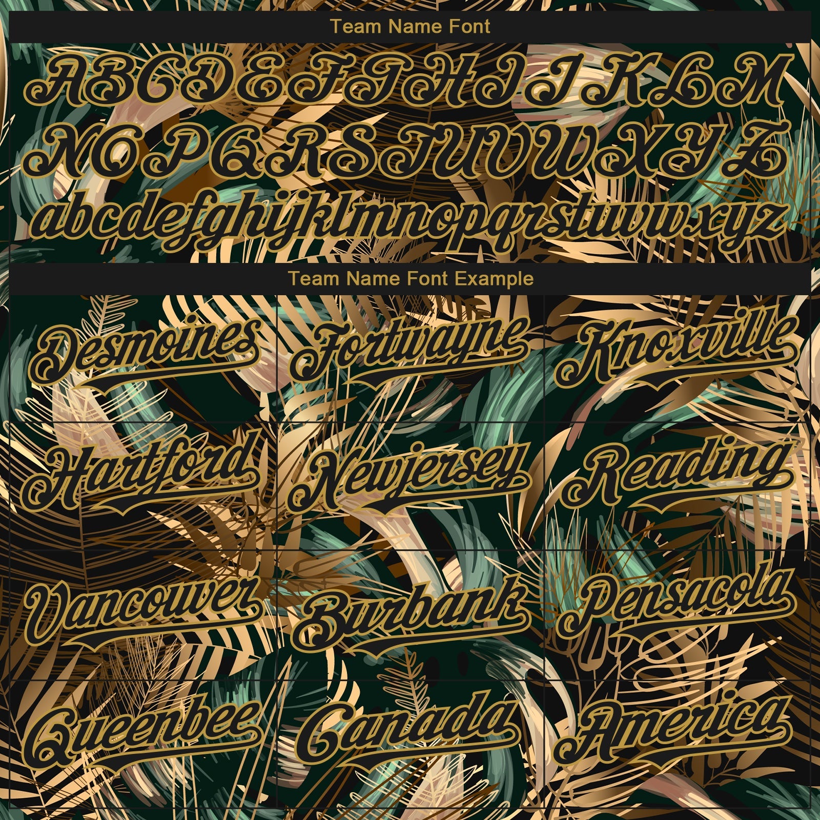 Custom Black Old Gold Tropical Hawaii Jungle Leaves 3D Bomber Full-Snap Varsity Letterman Hoodie Jacket view 4