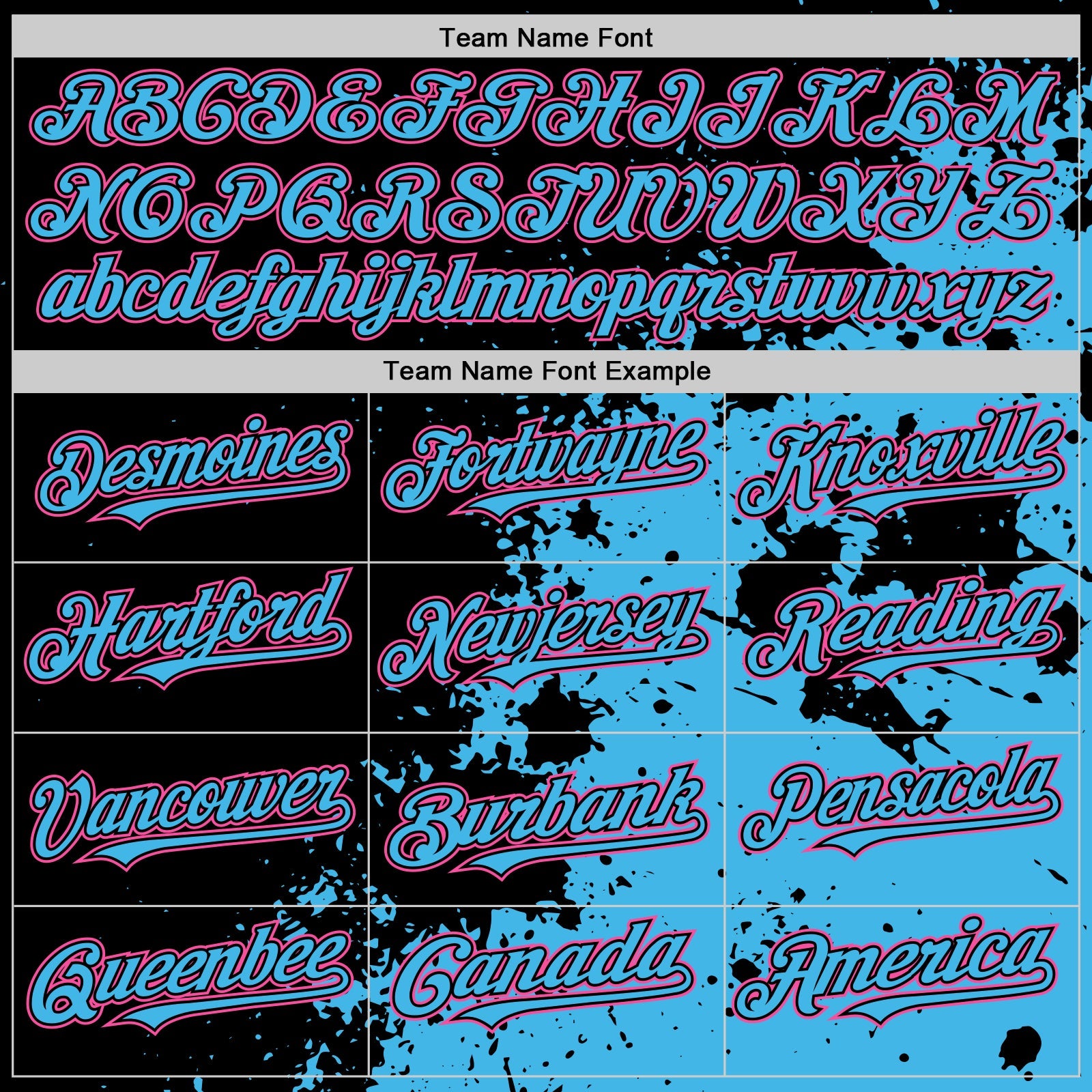 Custom Black Sky Blue-Pink Abstract Splash Grunge Art 3D Pattern Design Bomber Full-Snap Varsity Letterman Hoodie Jacket view 4
