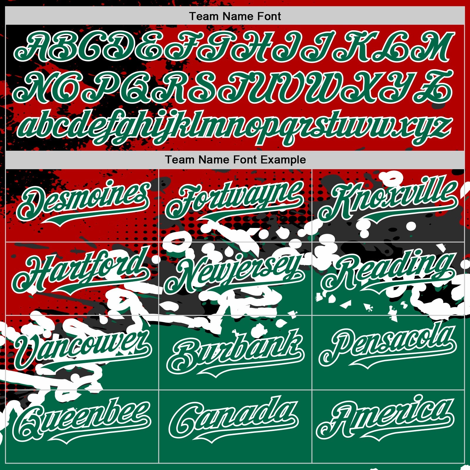 Custom Red Kelly Green-Black Abstract Splash Grunge Art 3D Pattern Design Bomber Full-Snap Varsity Letterman Hoodie Jacket view 4