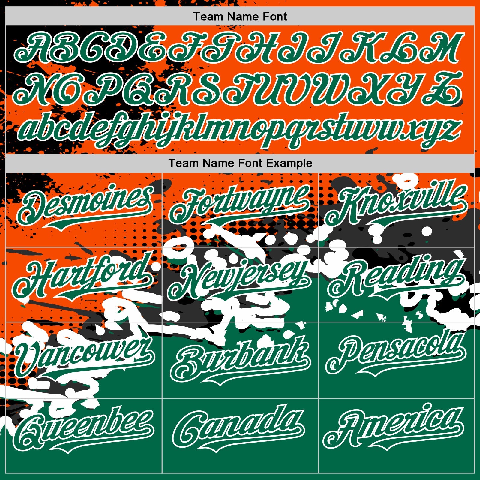 Custom Orange Kelly Green-Black Abstract Splash Grunge Art 3D Pattern Design Bomber Full-Snap Varsity Letterman Hoodie Jacket view 4