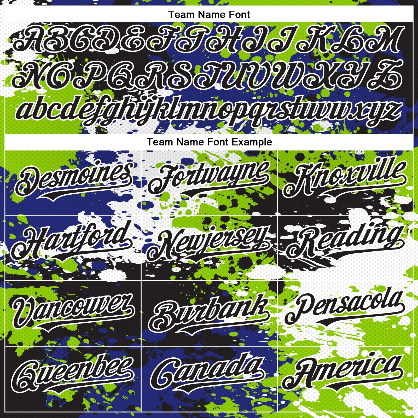 Custom Black Neon Green-Royal Abstract Splash Grunge Art 3D Pattern Design Bomber Full-Snap Varsity Letterman Hoodie Jacket view 4