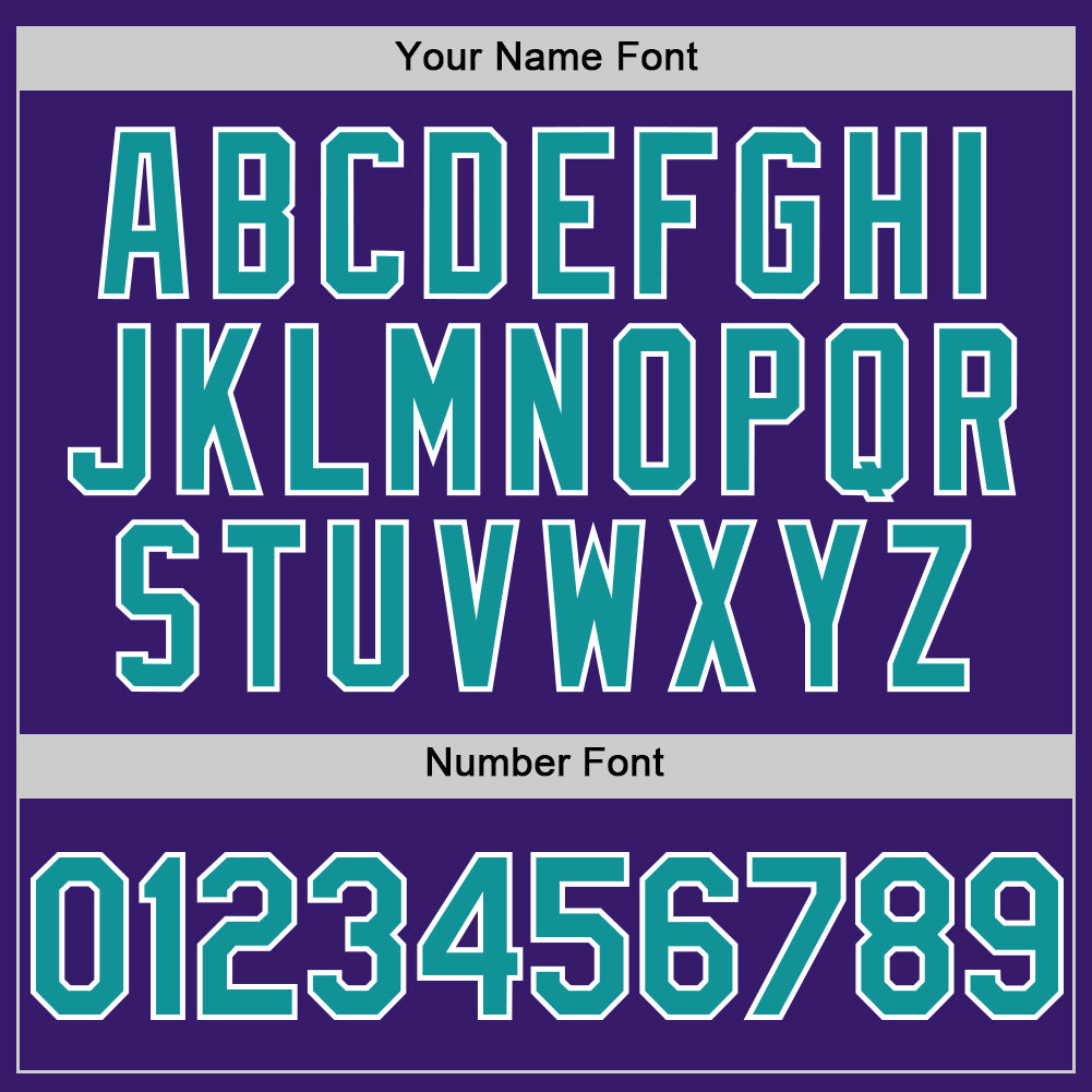 Custom Purple Teal-White Bomber Full-Snap Varsity Letterman Two Tone Hoodie Jacket view 5