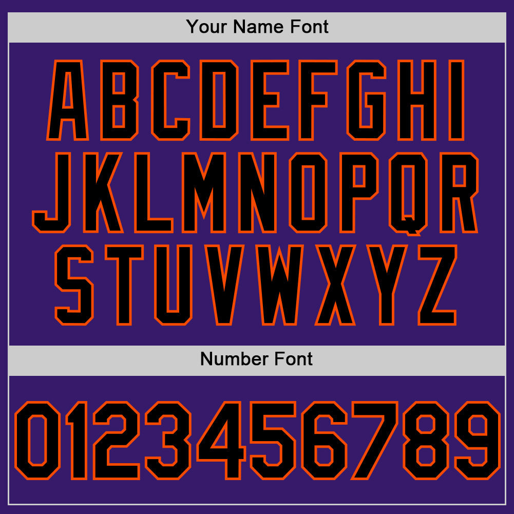 Custom Purple Black Cream-Orange Bomber Full-Snap Varsity Letterman Two Tone Hoodie Jacket view 5