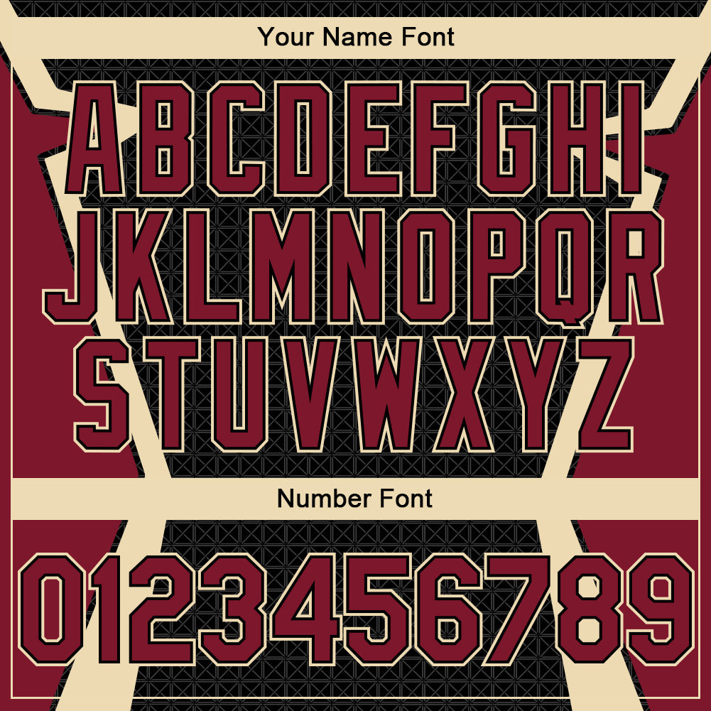 Custom Black Crimson-City Cream Arrow 3D Pattern Design Bomber Full-Snap Varsity Letterman Hoodie Jacket view 5