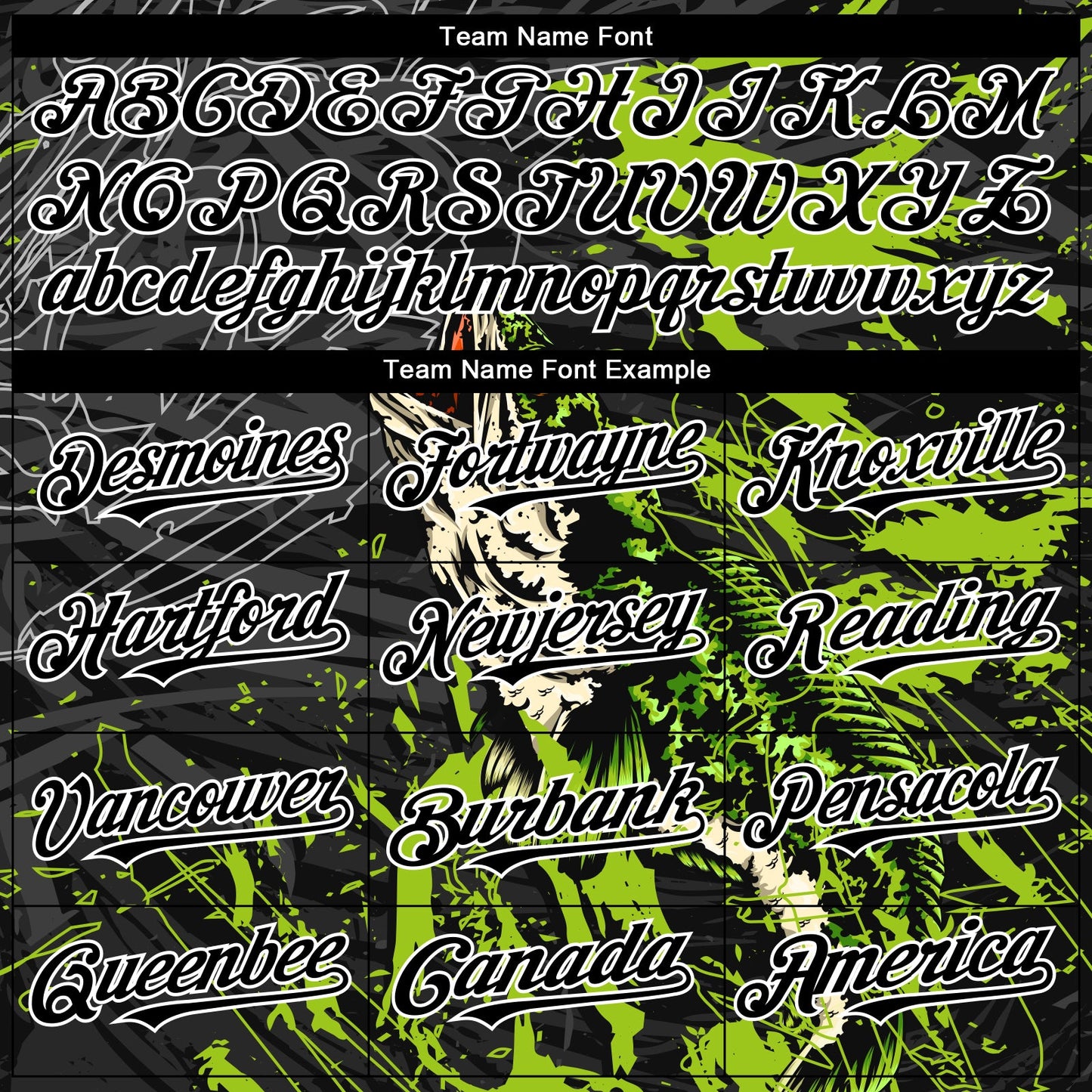 Custom Black Neon Green-White Snakehead Fish Fishing 3D Bomber Full-Snap Varsity Letterman Hoodie Jacket view 4