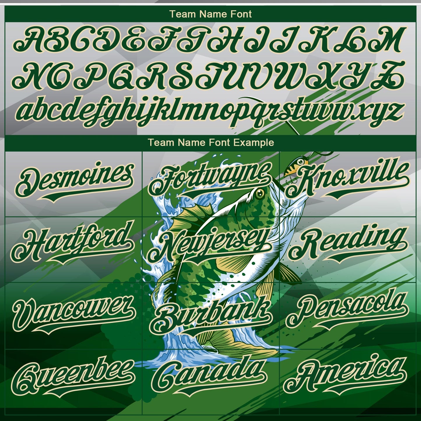 Custom Gray Green-Cream Largemouth Bass Fish Fishing 3D Bomber Full-Snap Varsity Letterman Hoodie Jacket view 4