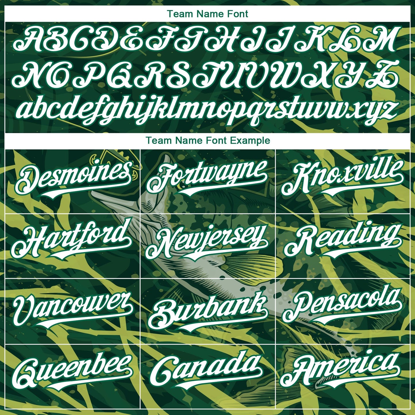 Custom Kelly Green White Largemouth Bass Fish Fishing 3D Bomber Full-Snap Varsity Letterman Hoodie Jacket view 4