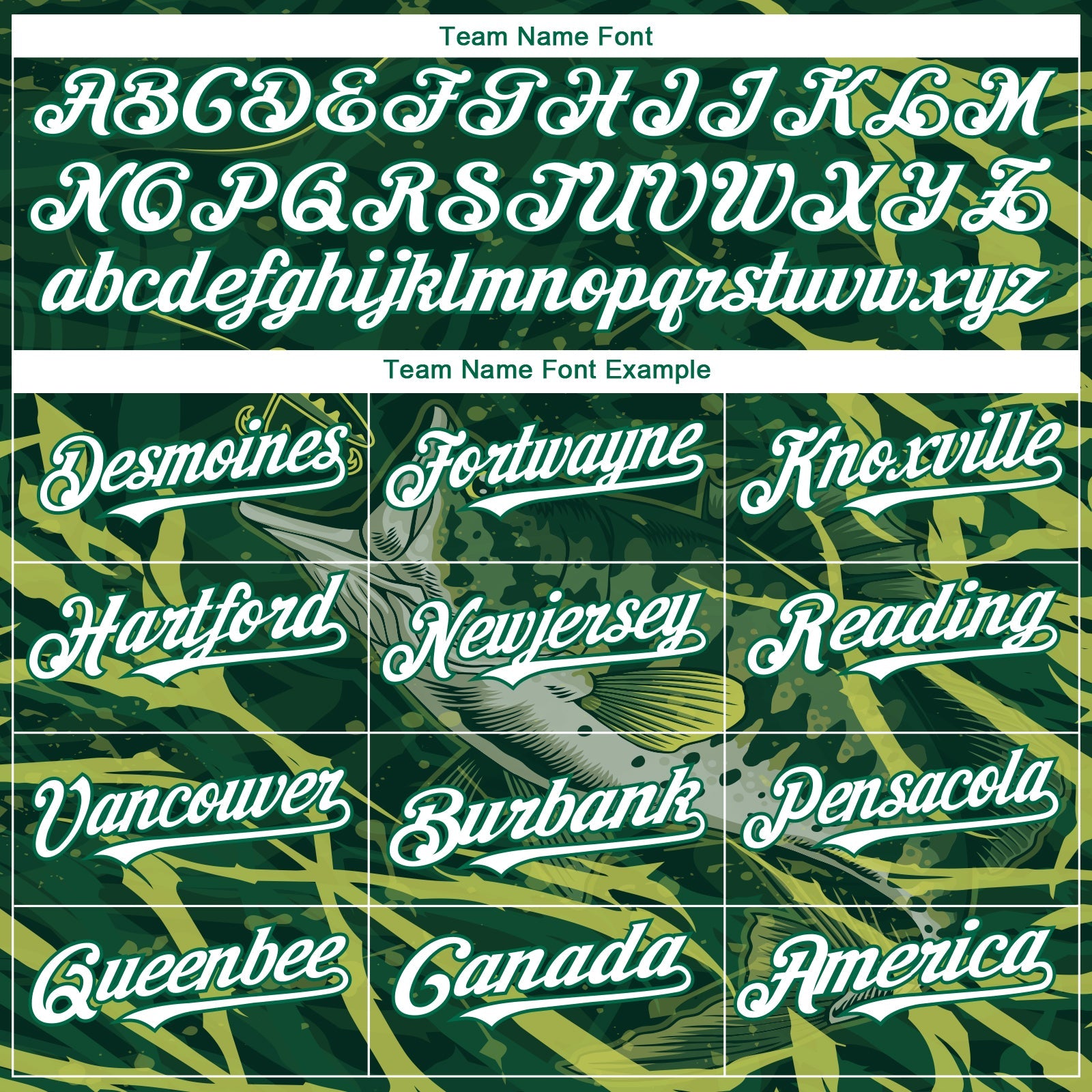 Custom Kelly Green White Largemouth Bass Fish Fishing 3D Bomber Full-Snap Varsity Letterman Hoodie Jacket view 4