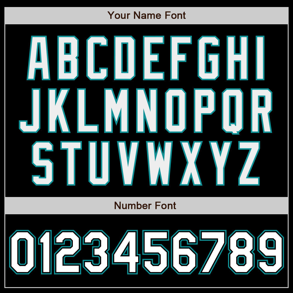 Custom Black White-Teal Bomber Varsity Letterman Zipper Jacket view 6