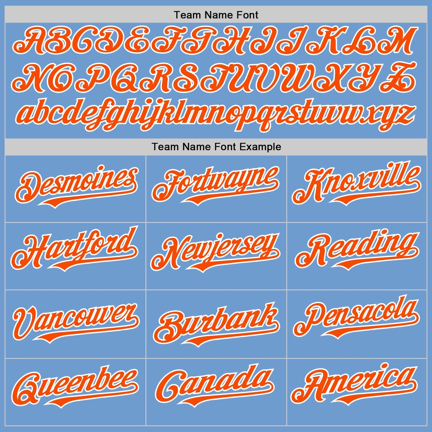 Custom Light Blue Orange-White Bomber Full-Snap Varsity Letterman Hoodie Jacket view 4