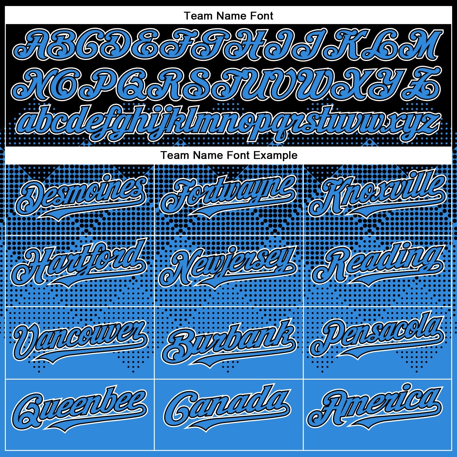 Custom Black Powder Blue-White Gradient Square Shape 3D Pattern Design Bomber Full-Snap Varsity Letterman Hoodie Jacket view 4