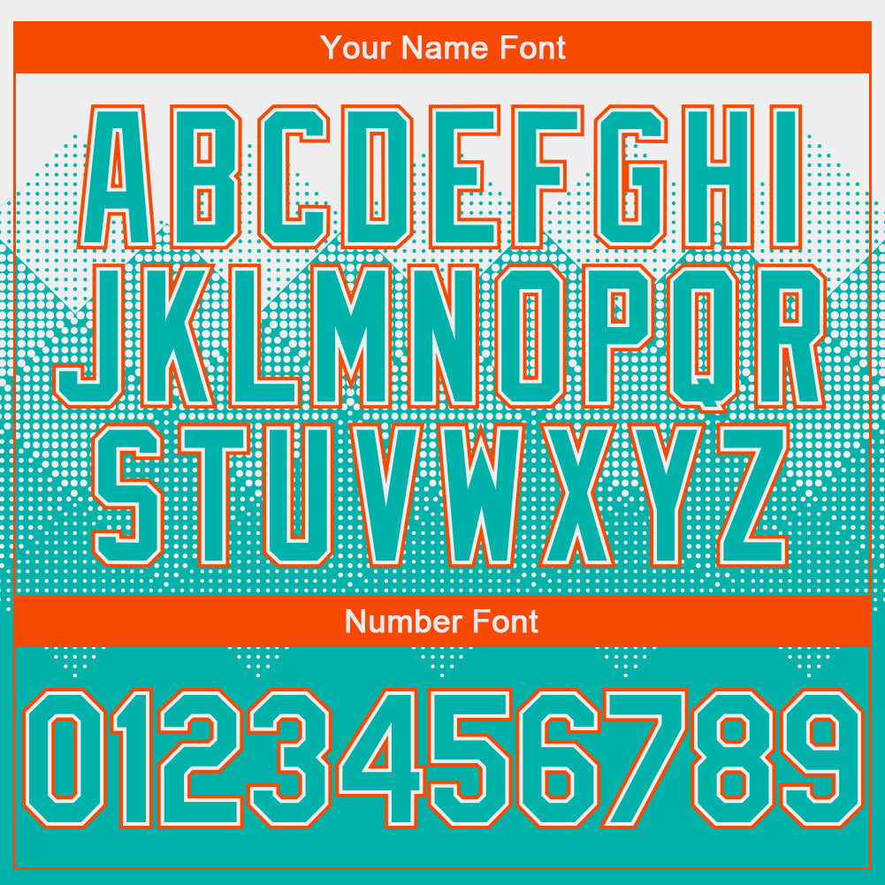 Custom White Aqua-Orange Gradient Square Shape 3D Pattern Design Bomber Full-Snap Varsity Letterman Hoodie Jacket view 5