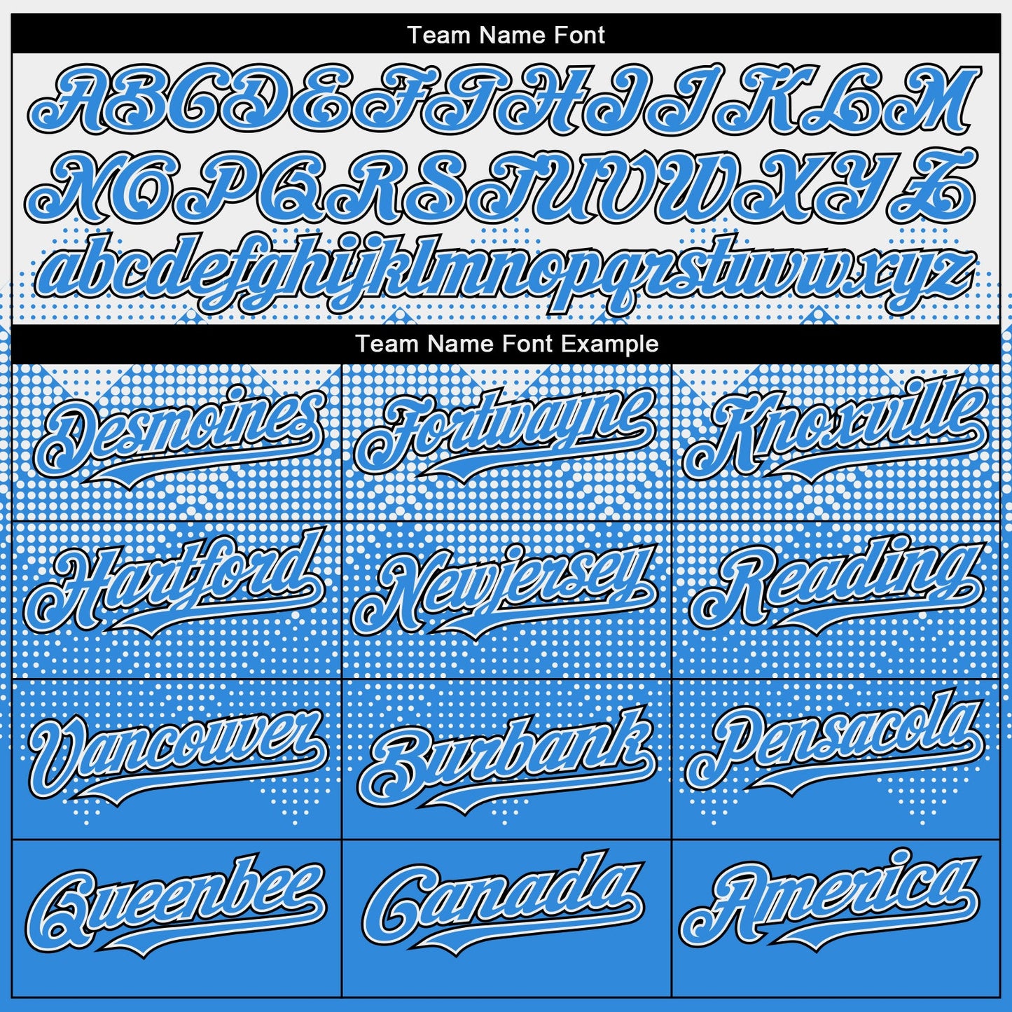 Custom White Powder Blue-Black Gradient Square Shape 3D Pattern Design Bomber Full-Snap Varsity Letterman Hoodie Jacket view 4