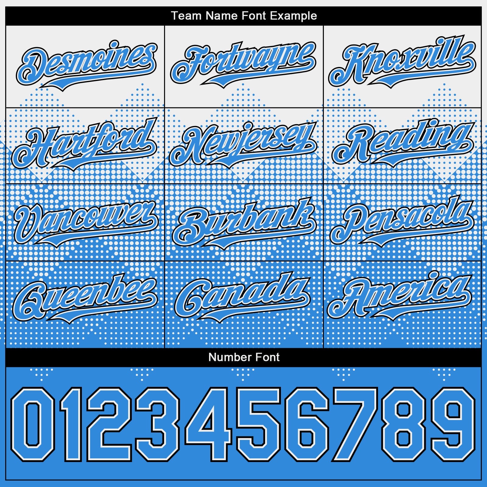 Custom White Powder Blue-Black Gradient Square Shape 3D Pattern Design Bomber Full-Snap Varsity Letterman Hoodie Jacket view 5