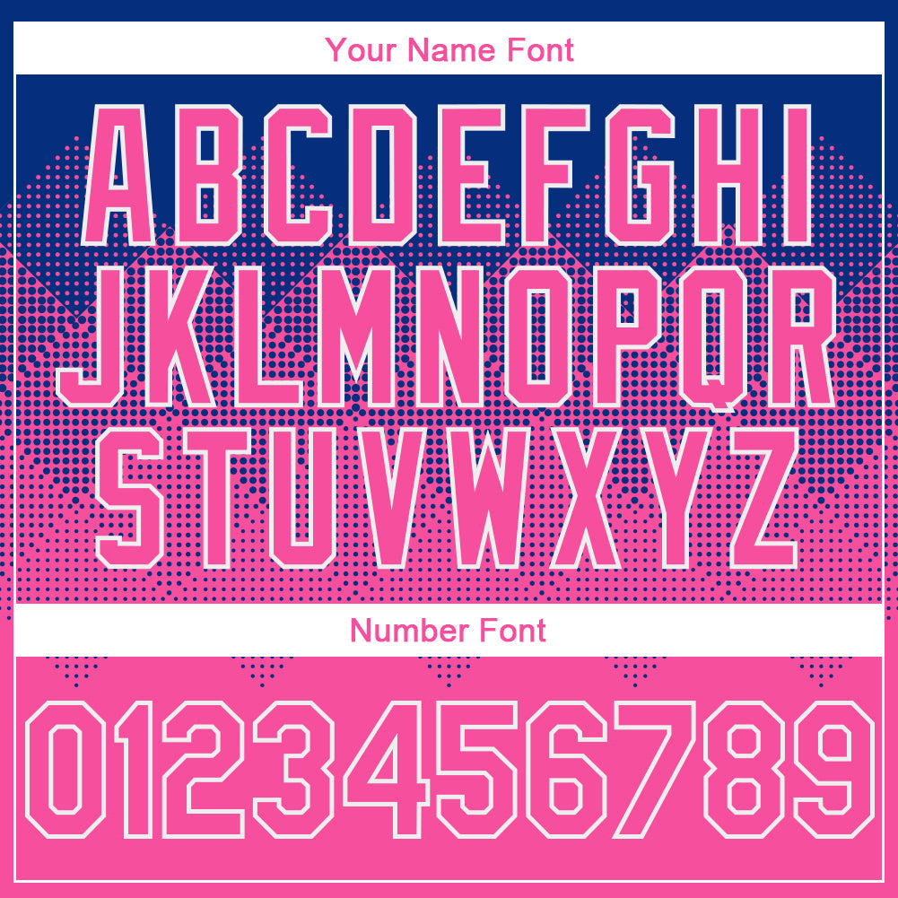 Custom Royal Pink-White Gradient Square Shape 3D Pattern Design Bomber Full-Snap Varsity Letterman Hoodie Jacket view 5
