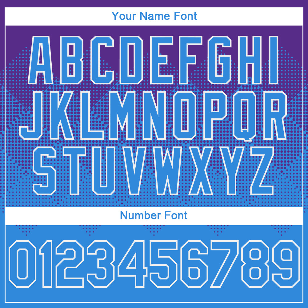 Custom Purple Powder Blue-White Gradient Square Shape 3D Pattern Design Bomber Full-Snap Varsity Letterman Hoodie Jacket view 5