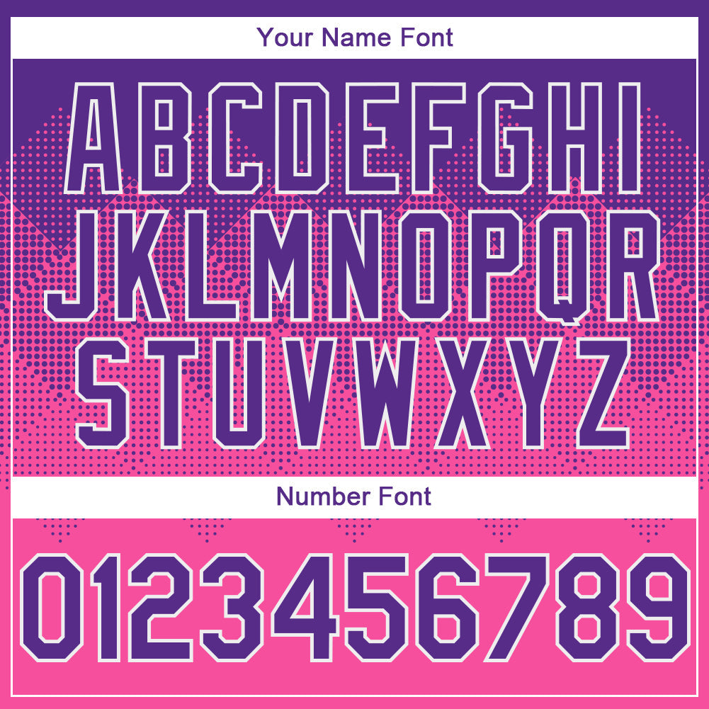 Custom Purple Pink-White Gradient Square Shape 3D Pattern Design Bomber Full-Snap Varsity Letterman Hoodie Jacket view 5