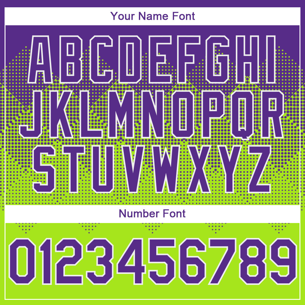 Custom Purple Neon Green-White Gradient Square Shape 3D Pattern Design Bomber Full-Snap Varsity Letterman Hoodie Jacket view 5