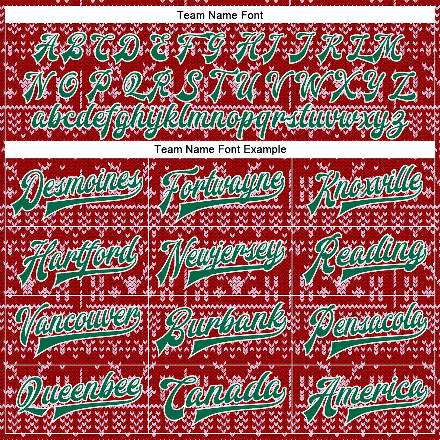 Custom Red Kelly Green-White Christmas 3D Bomber Full-Snap Varsity Letterman Jacket view 6