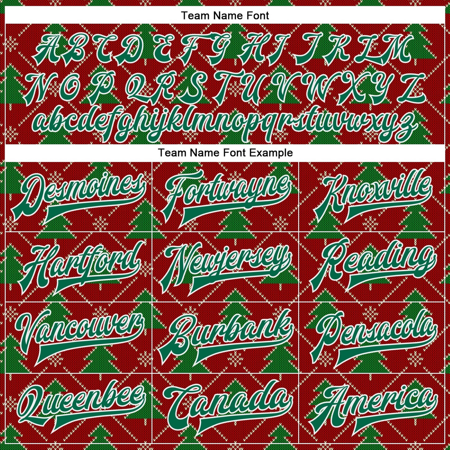 Custom Red Kelly Green-White Christmas 3D Bomber Full-Snap Varsity Letterman Jacket view 6