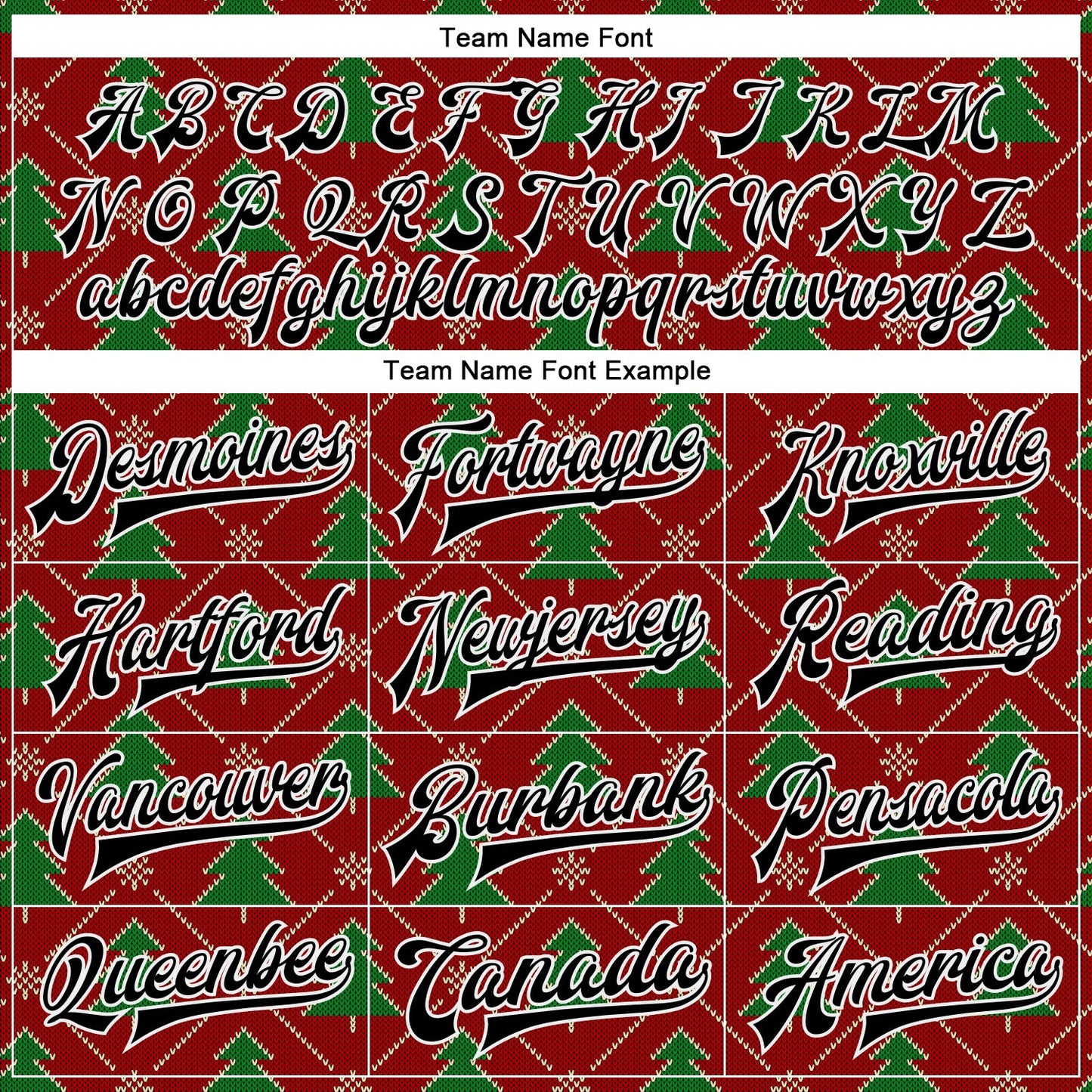 Custom Red Black-Kelly Green Christmas 3D Bomber Full-Snap Varsity Letterman Jacket view 6