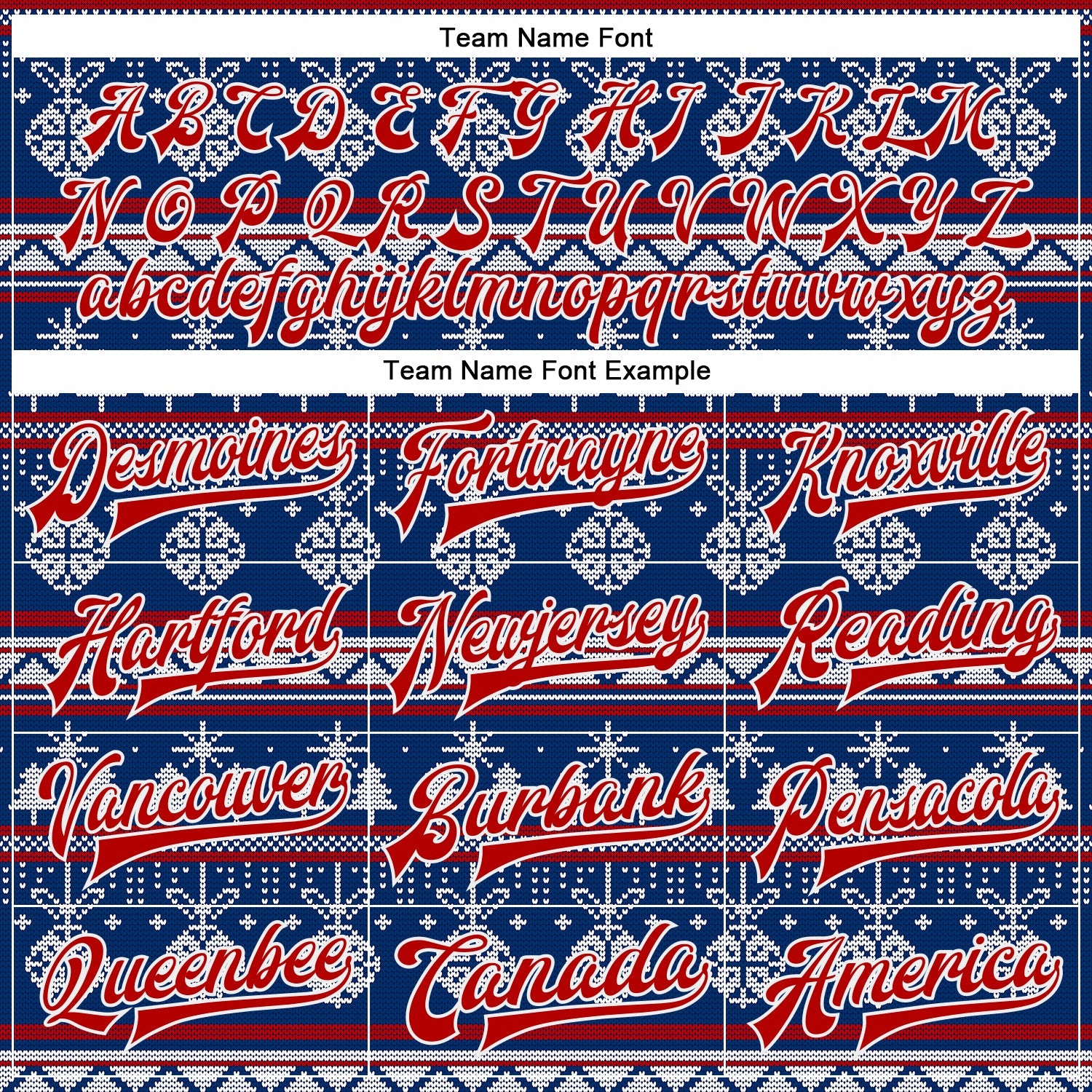 Custom Royal Red-White Christmas 3D Bomber Full-Snap Varsity Letterman Jacket view 6