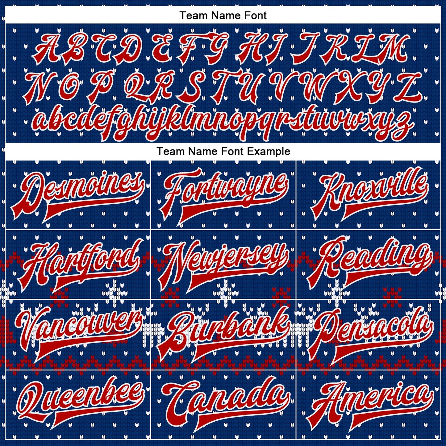Custom Royal Red-White Christmas 3D Bomber Full-Snap Varsity Letterman Jacket view 6