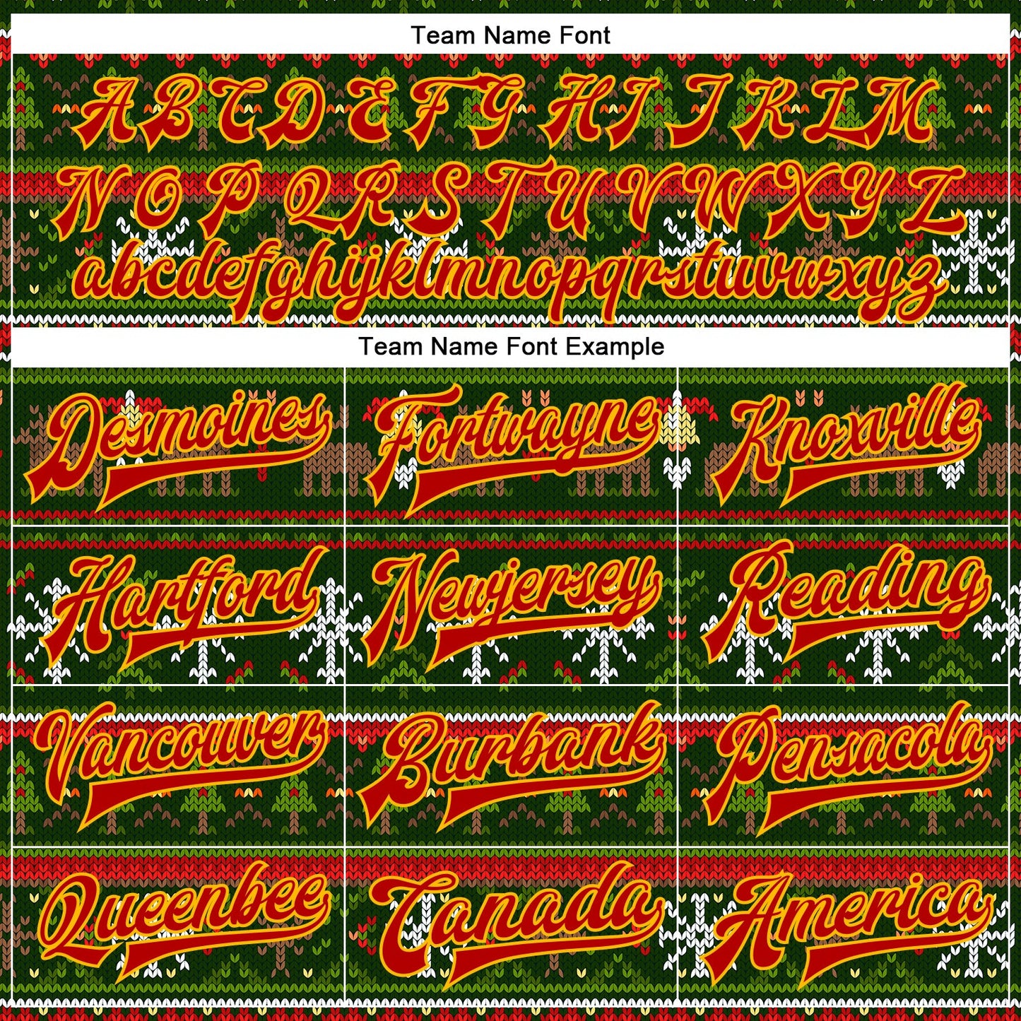 Custom Green Red-Gold Christmas 3D Bomber Full-Snap Varsity Letterman Jacket view 6