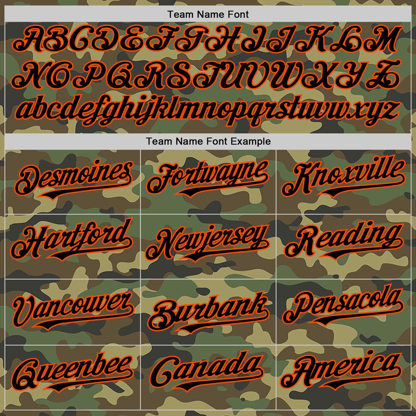 Custom Camo Black-Orange Bomber Full-Snap Varsity Letterman Salute To Service Hoodie Jacket view 4