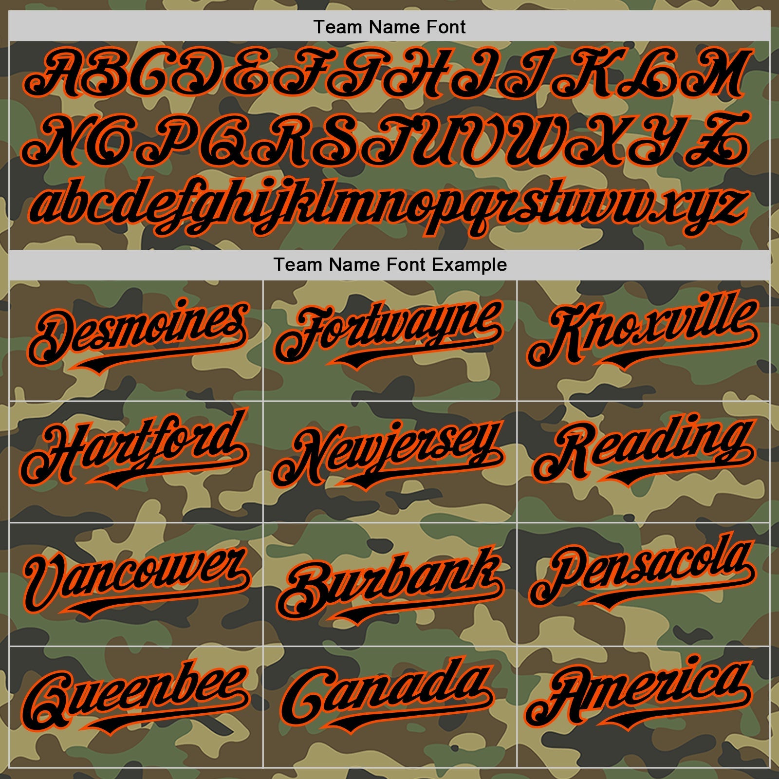 Custom Camo Black-Orange Bomber Full-Snap Varsity Letterman Salute To Service Hoodie Jacket view 4