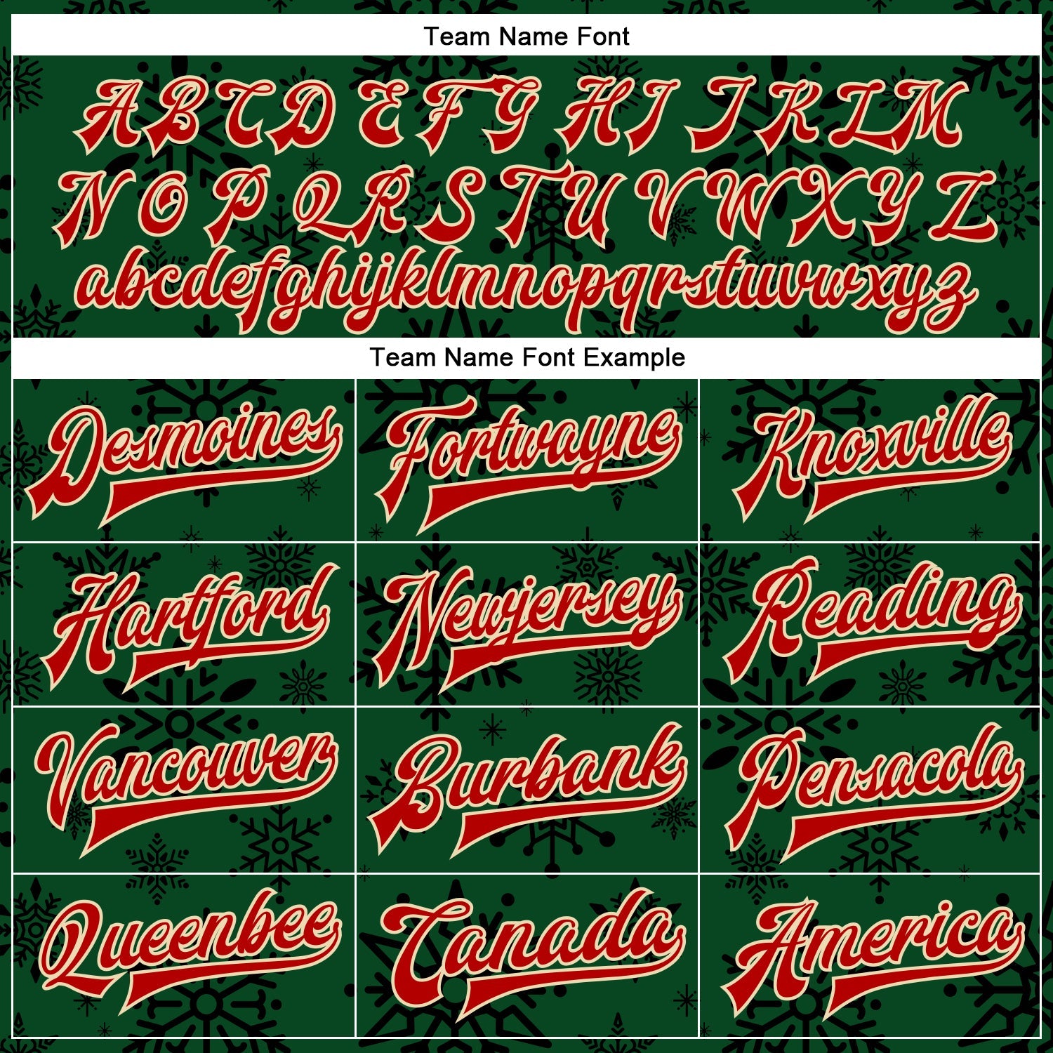 Custom Green Red-Cream Christmas 3D Bomber Full-Snap Varsity Letterman Jacket view 6