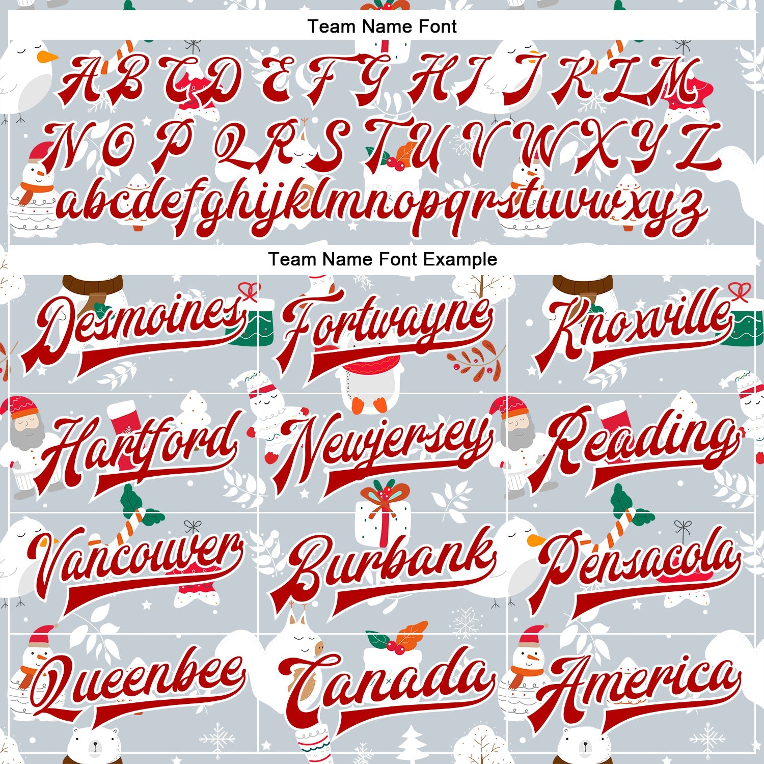 Custom Silver Red-White Christmas 3D Bomber Full-Snap Varsity Letterman Jacket view 6