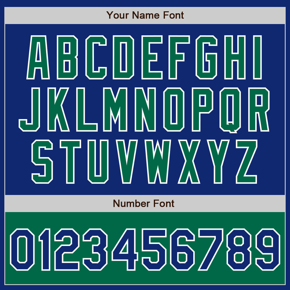 Custom Royal Kelly Green-White Bomber Varsity Letterman Two Tone Zipper Jacket view 6