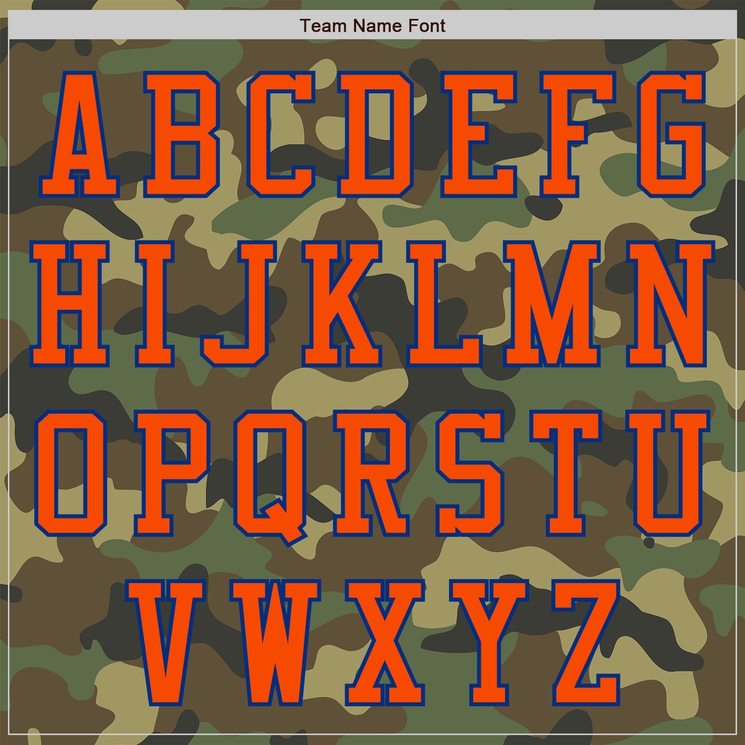 Custom Camo Orange-Royal Bomber Varsity Letterman Salute To Service Zipper Jacket view 5