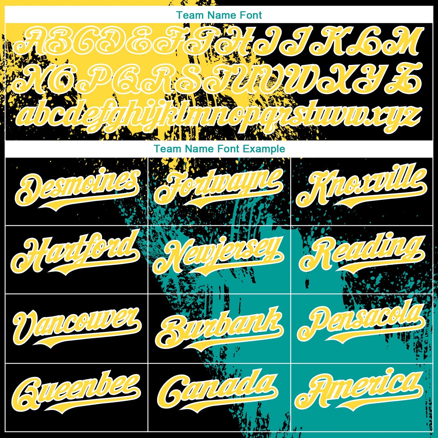 Custom Black Yellow Teal-White Abstract Brush Stroke 3D Pattern Design Bomber Full-Snap Varsity Letterman Hoodie Jacket view 5