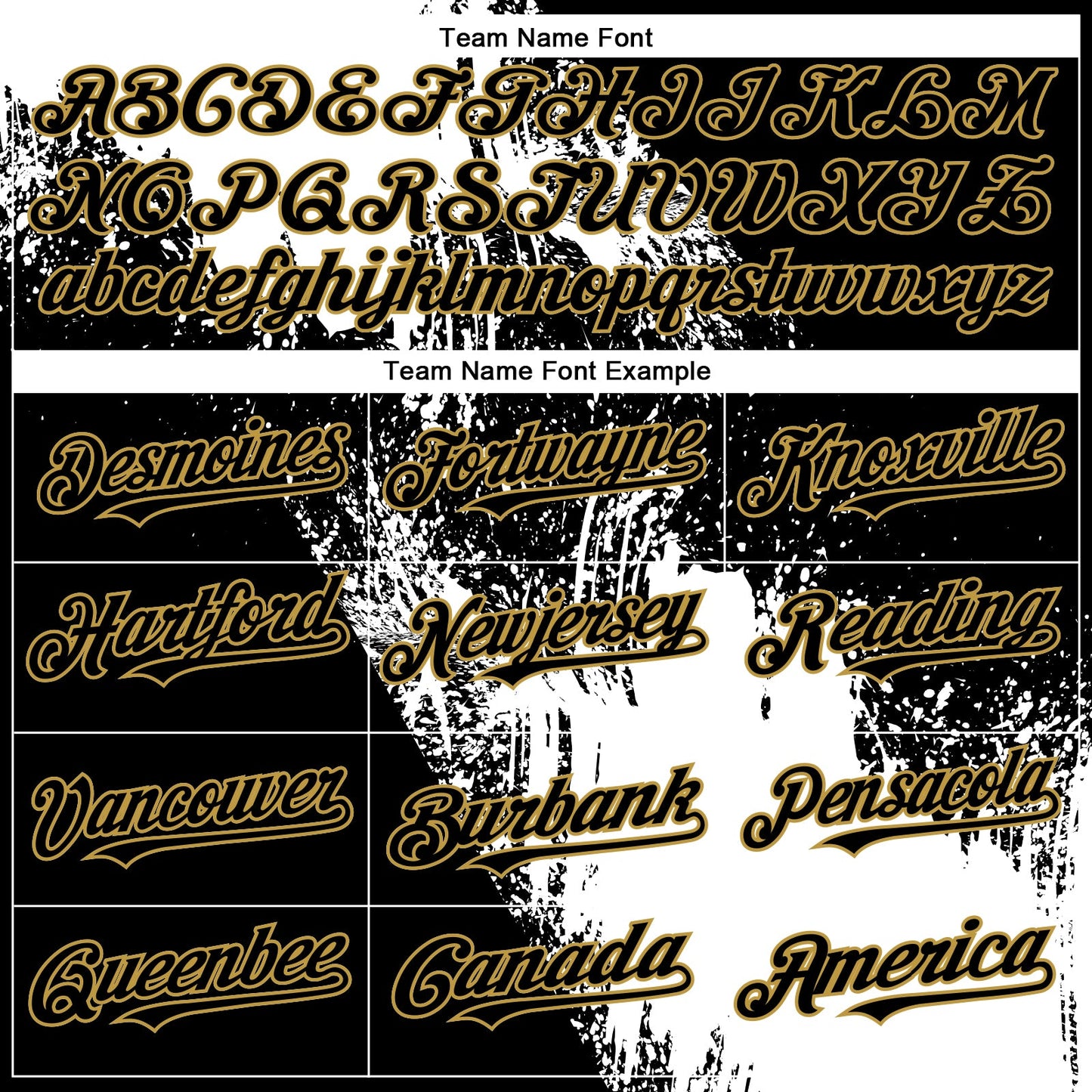 Custom Black White-Old Gold Abstract Brush Stroke 3D Pattern Design Bomber Full-Snap Varsity Letterman Hoodie Jacket view 5
