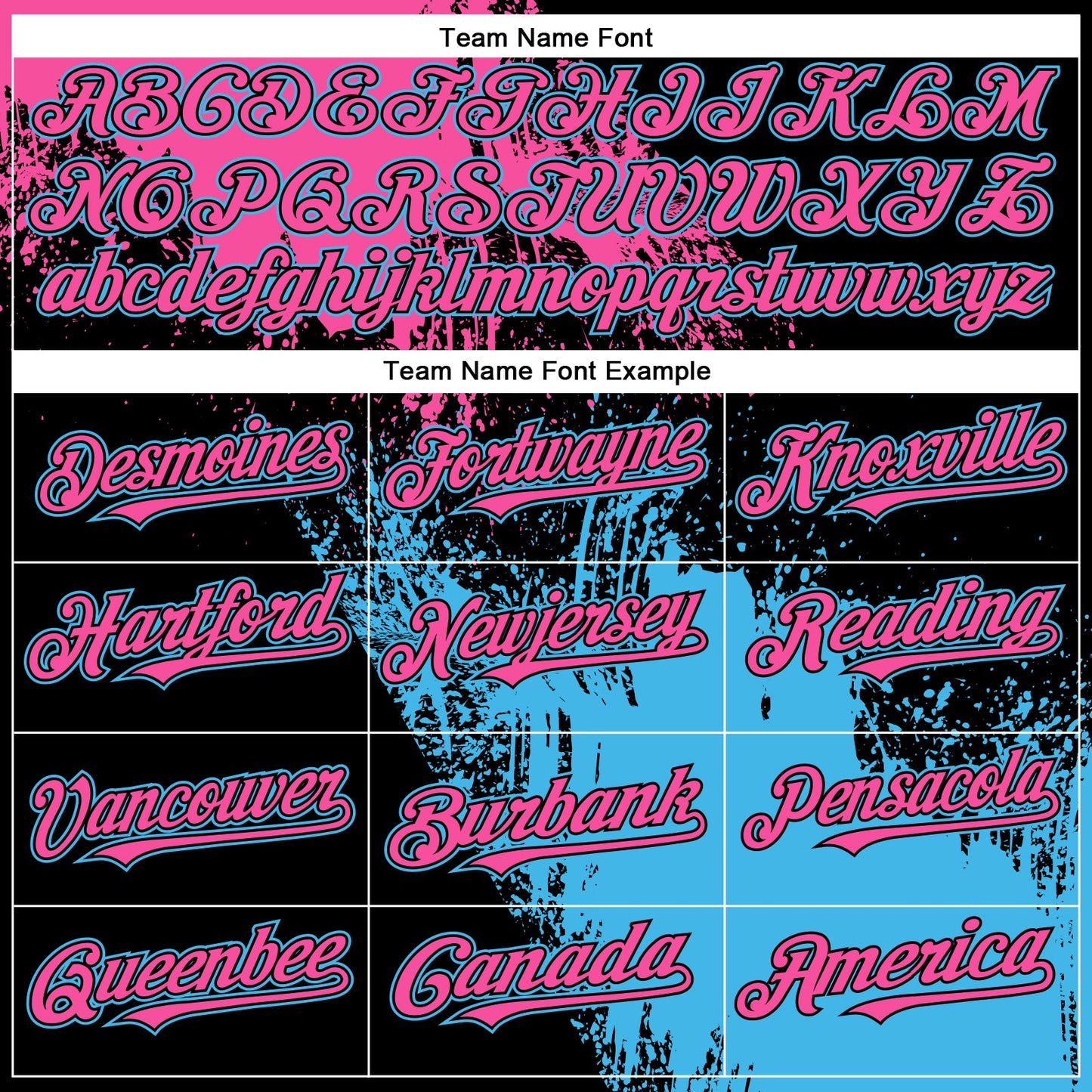 Custom Black Pink-Sky Blue Abstract Brush Stroke 3D Pattern Design Bomber Full-Snap Varsity Letterman Hoodie Jacket view 5